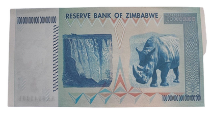 10xZimbabwe 100 Quintillion Dollars  Banknotes, read description