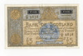 Front of a 1961 Bank of Scotland £5 banknote with Britannia medallion and serial number 11/A 9838