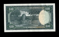 Reverse of 1975 Rhodesia 10 Dollar banknote showing the Great Zimbabwe Ruins stone architecture.
