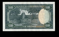 Reverse of 1975 Rhodesia 10 Dollar note showing the stone architecture of the Great Zimbabwe Ruins.