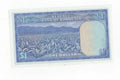 Reverse of a 1978 Rhodesia 1 Dollar note showing a tobacco field and mountain landscape
