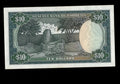 Reverse of 1979 Rhodesia 10 Dollar note showing the Conical Tower of the Great Zimbabwe Ruins