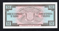 Uncirculated 1991 Burundi 50 Francs banknote featuring a traditional drummer and the national coat of arms.