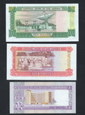 3 Gambia banknotes 1,5, 10 Dalasi(1971/1995) AUNC/F10