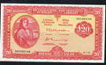 front of Central Bank of Ireland, 20 Pounds 1975 VF/XF/V11