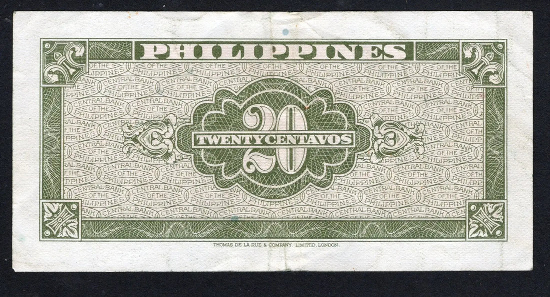 front of PHILIPPINES 20 CENTAVOS 1951 VERY FINE/D15