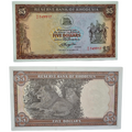 Rhodesia 5 Dollar 1978 Almost Uncirculated - worldbanknote
