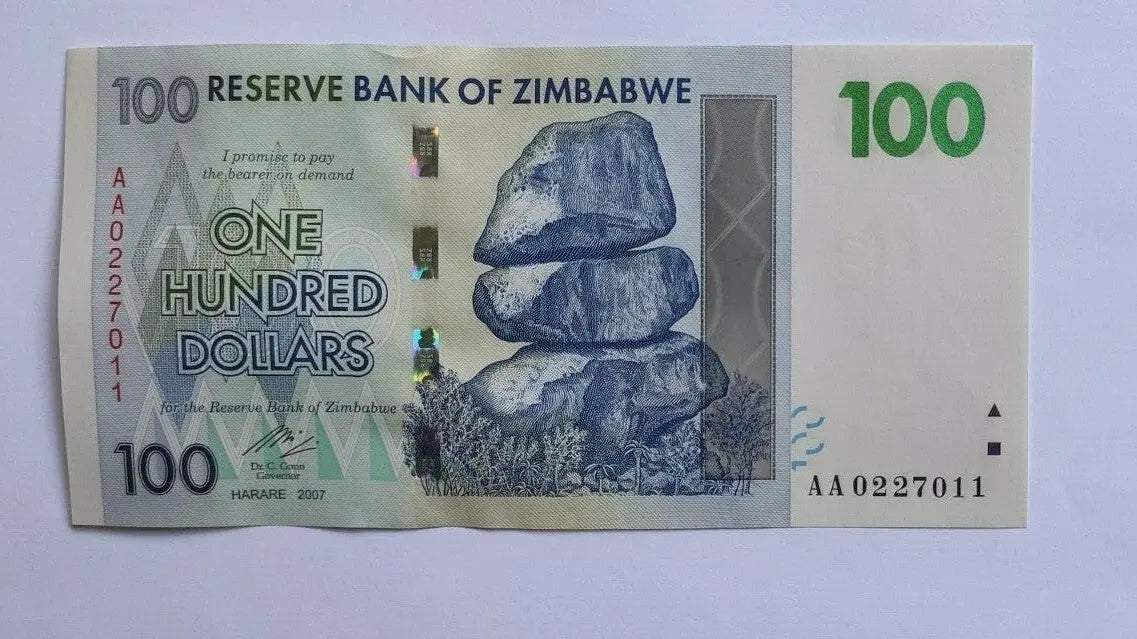 Zimbabwe 100 Dollar, 2007 UNC