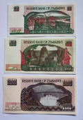 ZIMBABWE SET 5 Pcs 10,50,100,500 & 1000 Dollars 1994-1997/ref d8 - worldbanknote
