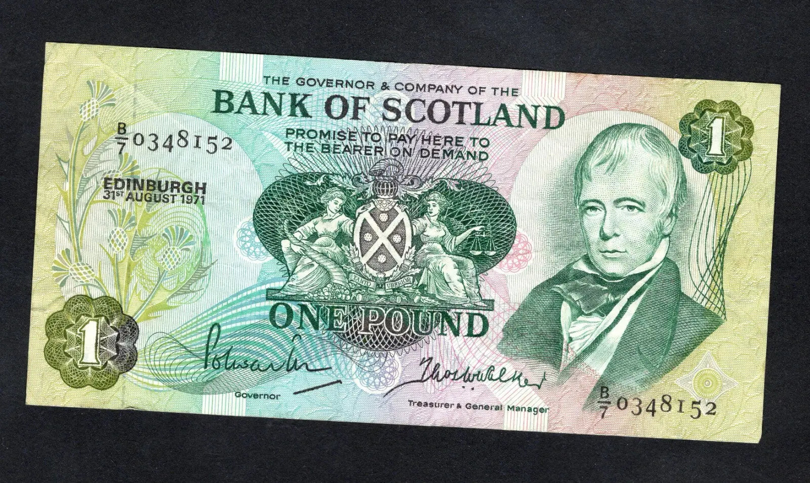 BANK OF SCOTLAND £1  Banknotes 1970/88 choose Year & Prefix See Menu/REF D6