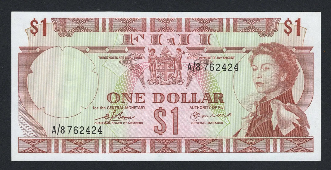 Front of Fiji 1 dollars 1971  AUNC/f10