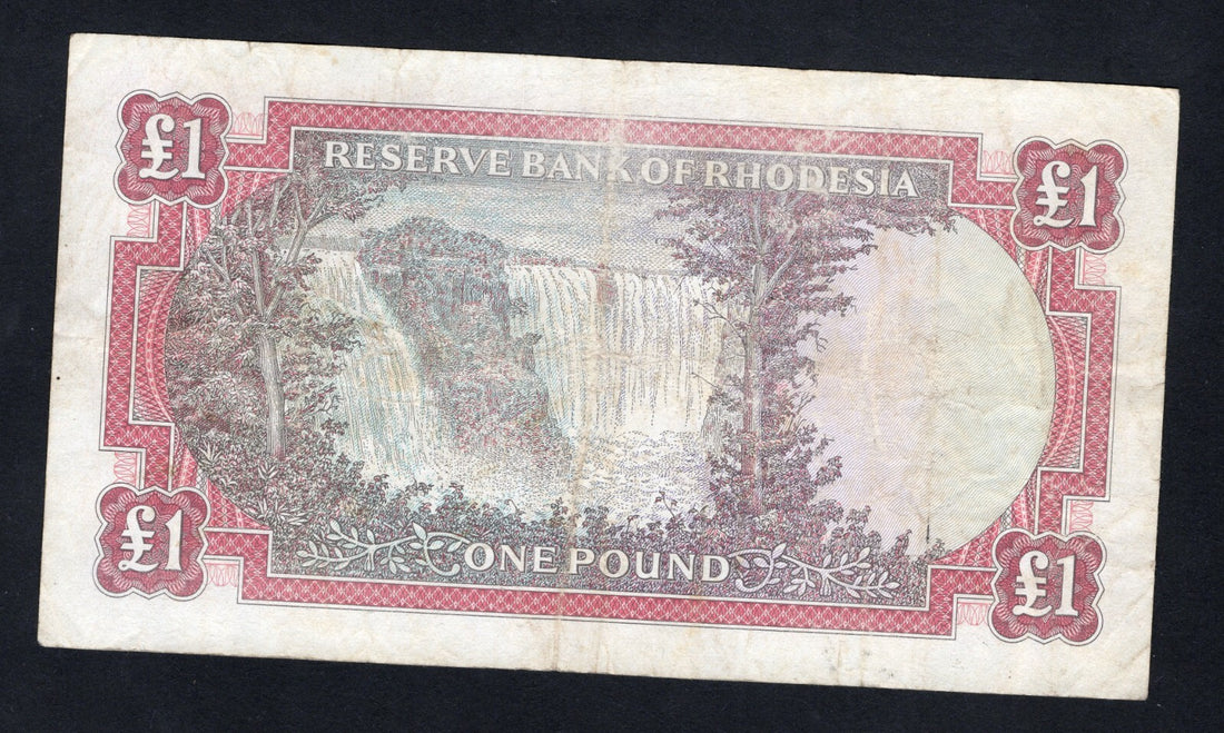 RESERVE BANK OF RHODESIA ONE POUND VERY FINE/ref d11