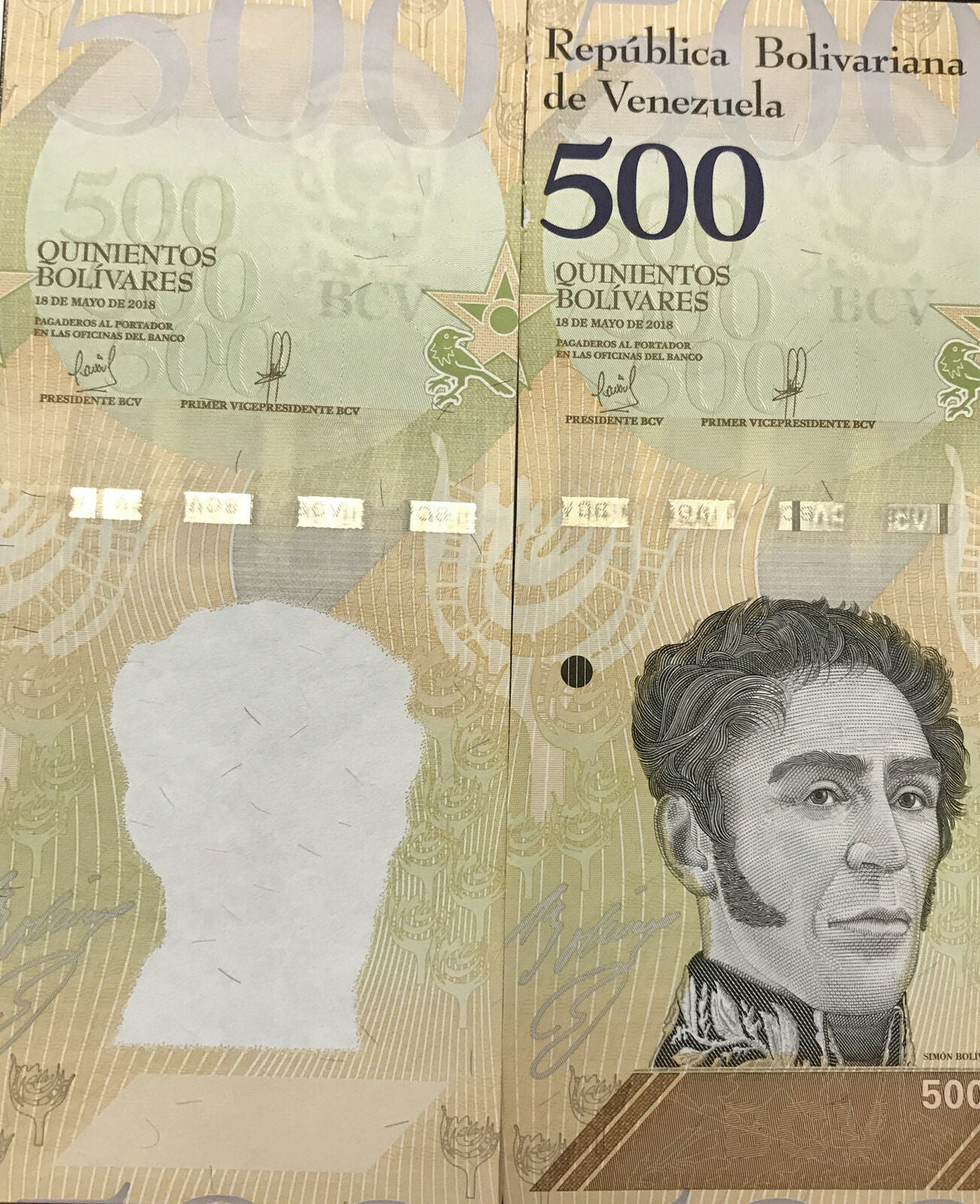 2018 Venezuela Progressive Banknotes Set Unc 500 Bs May 18 Rare - worldbanknote