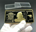 Zimbabwe 100 Trillion Dollars Gold Bullion Bar Ingot - worldbanknote