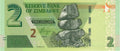 ZIMBABWE - 2019 2 Dollars UNC Banknote - worldbanknote