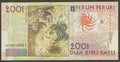 Test Note Perum Peruri Indonesia Affandi 2001 UNC