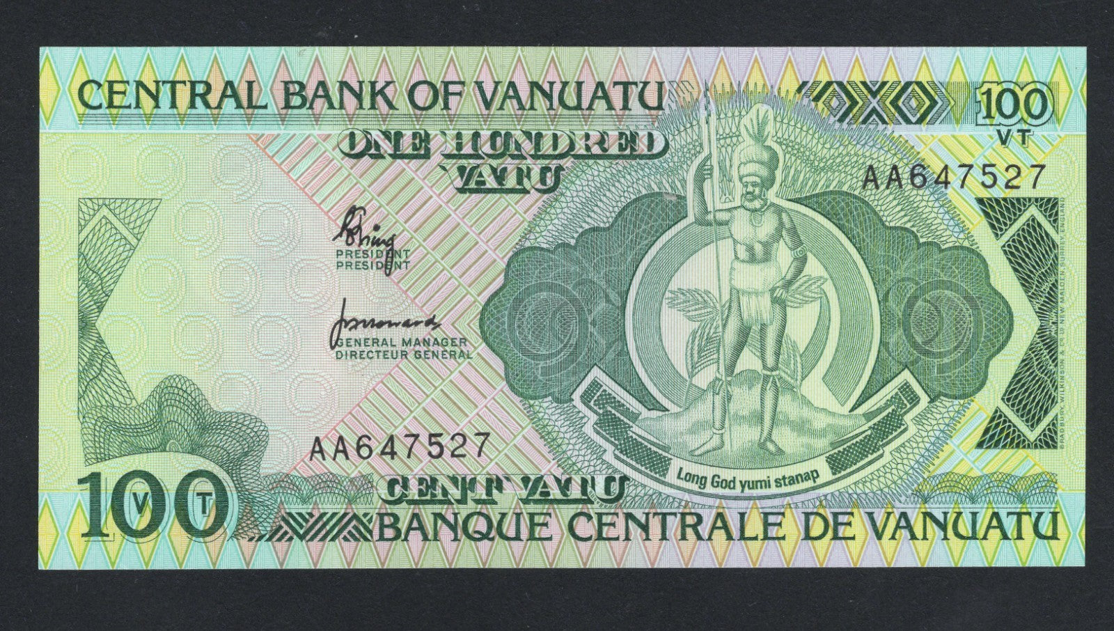 VANUATU 100 Vatu Banknote (1982) P.1a - AUNC /F10