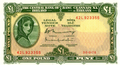 Ireland Lady Lavery 1 pound Note 1976 UNC /B43 - worldbanknote