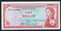 East Caribbean State $1 Dollars Banknote 1965  EF/f10