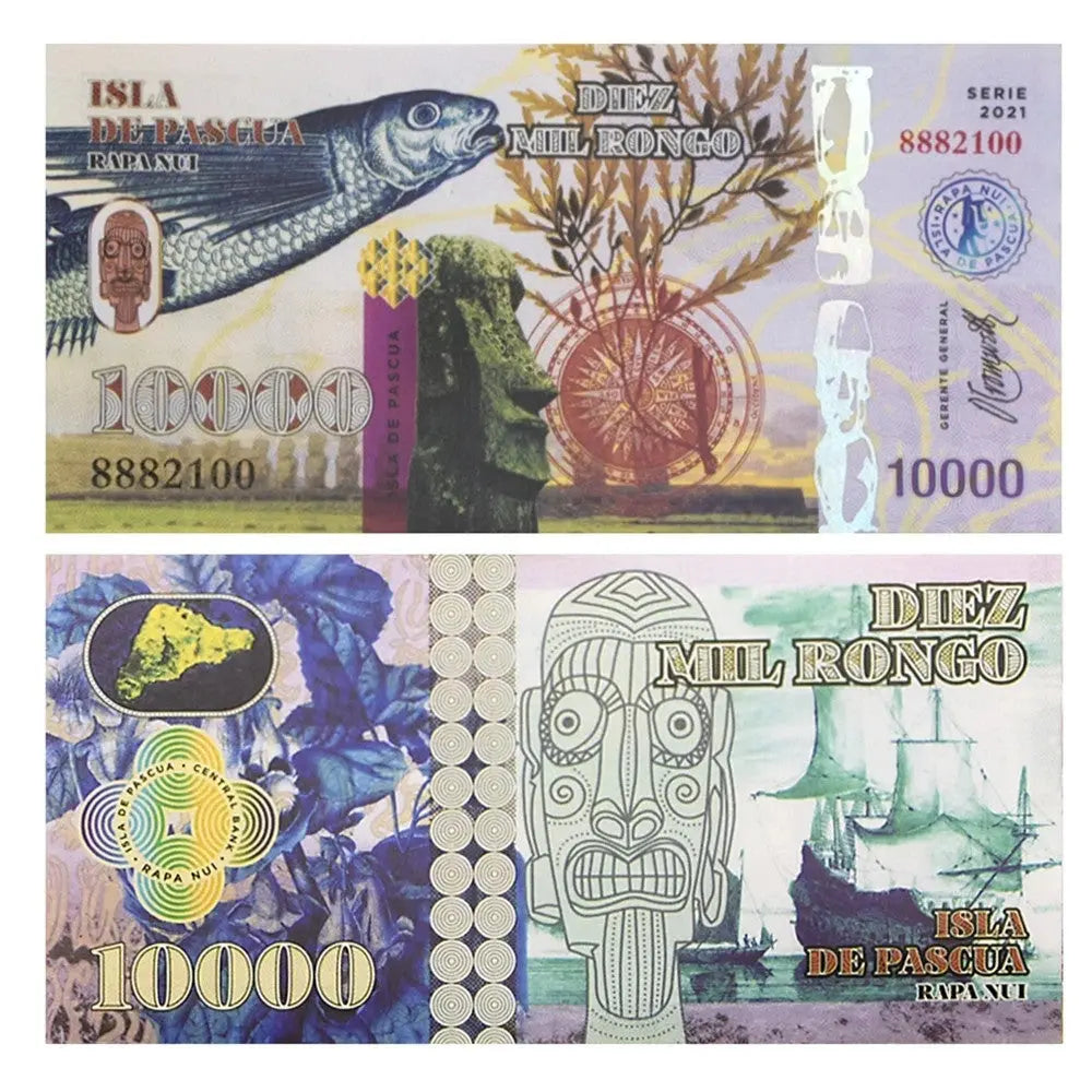 6xIsla De Pascua Rongo Banknotes  500, 1000, 2000, 5000, 10000, 50000 Fantasy/w1