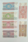 Belarus 50 Kapeek + 5 + 10 + 25 + 50 + 100 Rublei 1992 Set of 6 Banknotes UNC