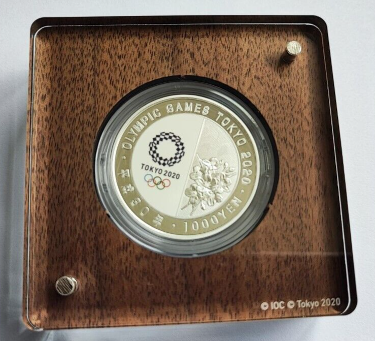 Japan 2020 Tokyo Olympic Baseball 1000 Yen Silver Proof coin - worldbanknote