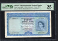 FRONT OF Malaya & British Borneo:P-4a,50$,1953 * Queen Elizabeth II * PMG VF 26 *