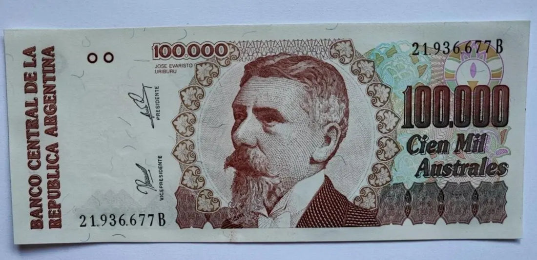 ARGENTINA  100000 AUSTRALES (1990) UNC