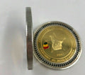 Gold Plated Zimbabwe One Hundred Trillion Dollars Buffalo Bullion Coin - worldbanknote