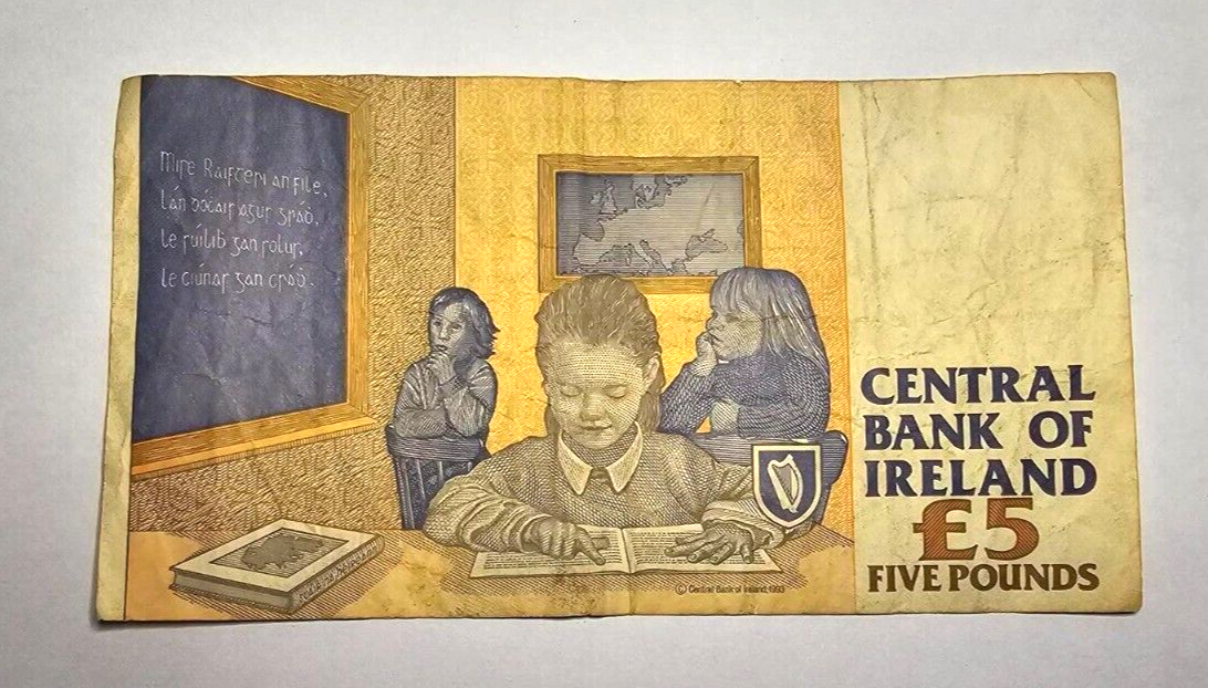 Ireland £5 1997 Used/ref d2 - worldbanknote