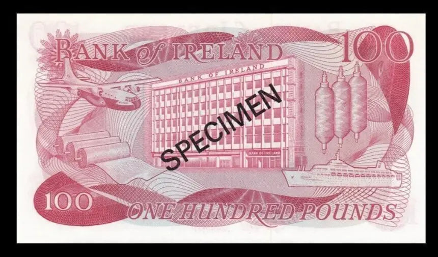1978 NORTHERN IRELAND BELFAST 100 POUNDS "SPECIMEN" **002140**  UNC )/ref b2