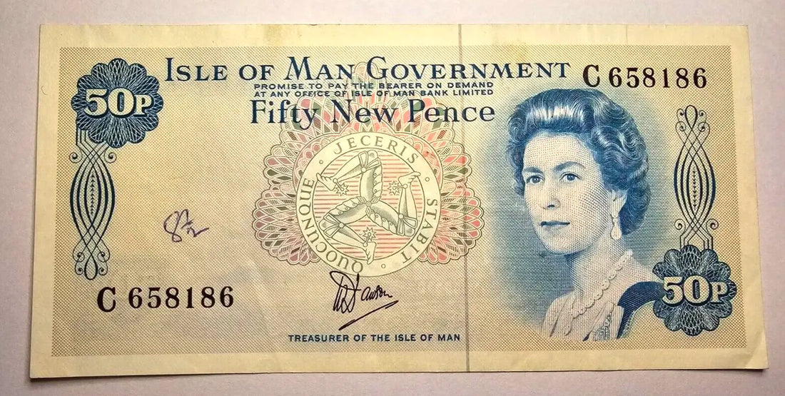 Isle of Man 50p pence  very fine 1979 / ref d26