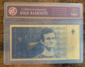 1 pc Ethereum Classic ETH Gold Banknotes Cards With COA Bag Souvenir 