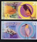 Aldabra Island Tropical Birds 3-5-10-25-50 Dollars Polymer Fantasy Notes 2017/v2