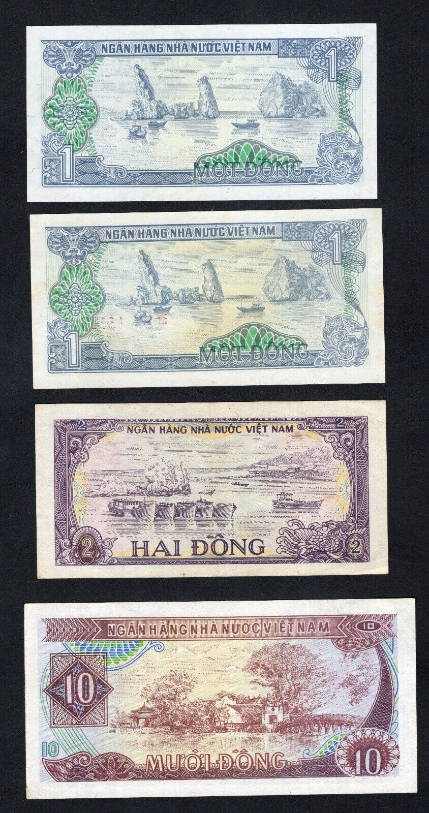 Vietnam 1,1,2,10 dong 1985 Used/ref d5 - worldbanknote