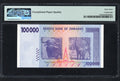 ZIMBABWE $100000 Dollars 2008 P 75 PMG 67 EPQ RARE