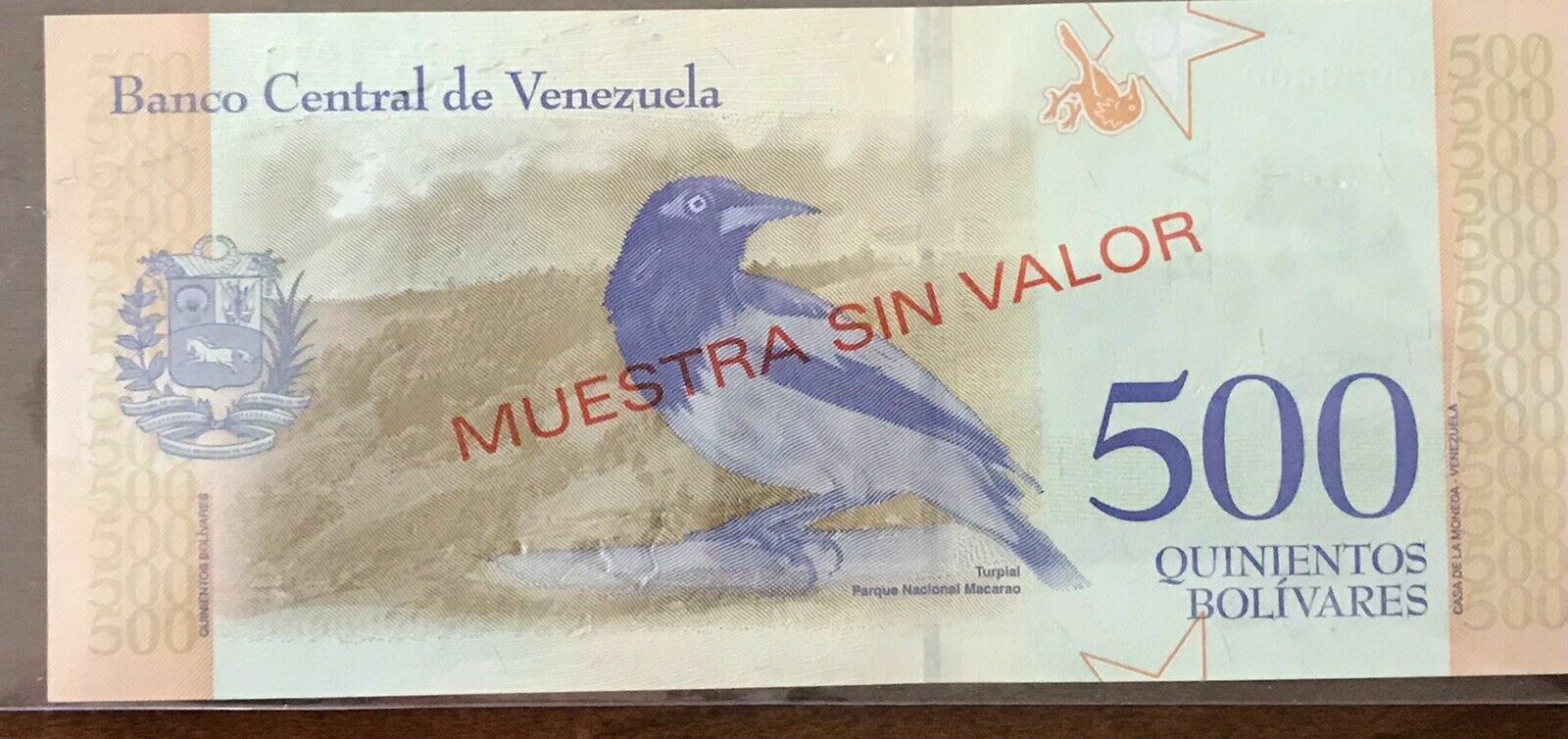 Venezuela 500 Bolivares 18-5-2018 Pick 108.s UNC Banknote Specimen - worldbanknote