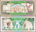 5xSomaliland 5 Shillings 1994 P 1 UNC