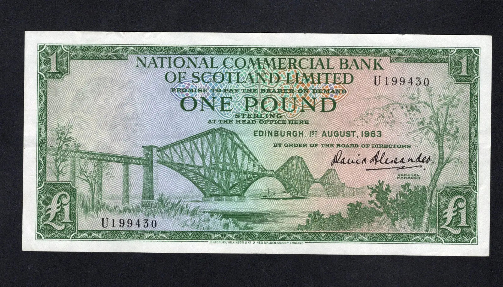 National Commercial Bank of Scotland £1 Banknote Choose year and prefix /REF D6