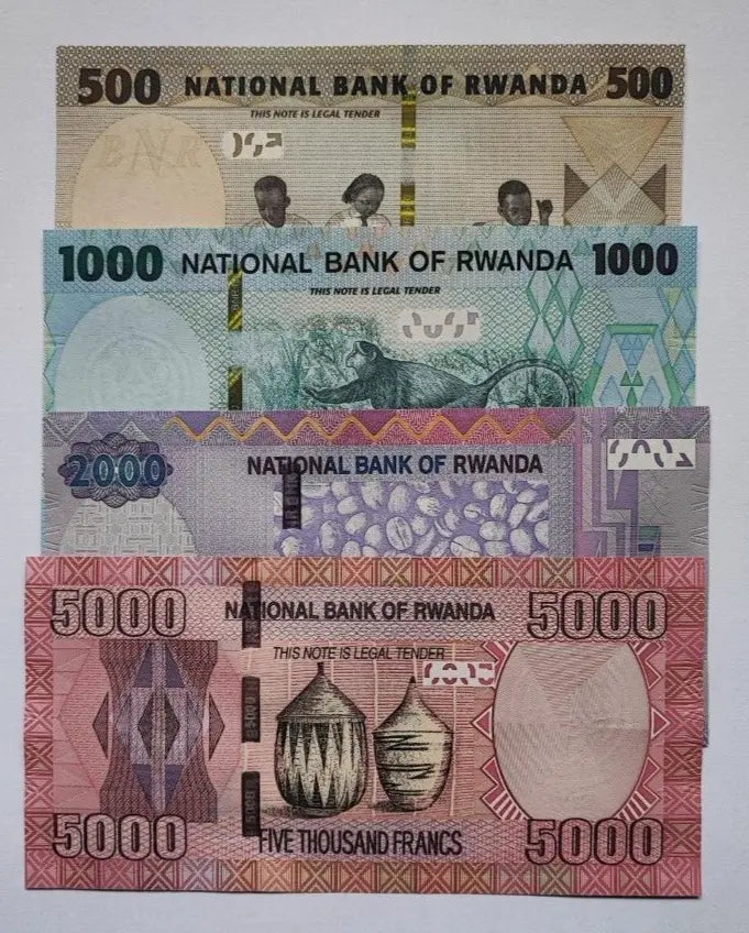 RWANDA Complete Set 2013-15 500 1000 2000 5000 Francs UNC Banknote P-38 39 40 41