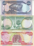 IRAQ 50 250 500 1000 5000 10000 25000 DINAR in almost uncirculated  condition
