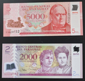 PARAGUAY POLYMER 2000,5000 GUARANIES 2017 PICK NEW UNC - worldbanknote