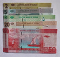 Sudan 5 Pcs Set 2 5 10 20 50 Dinars  2017 2018  UNC
