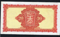 back of Central Bank of Ireland, 20 Pounds 1975 VF/XF/V11
