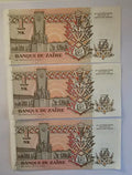 Zaire 1 Nouveau Likuta 1993 EF 3 NOTES/Ref d1