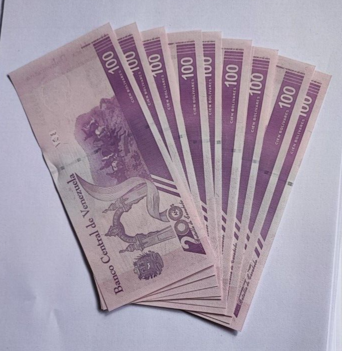 5xVenezuela 100 Bolivar Digitales UK dispatch - worldbanknote