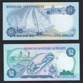 BERMUDA  One dollar (1970) 2 dollars(1988) UNC/F10