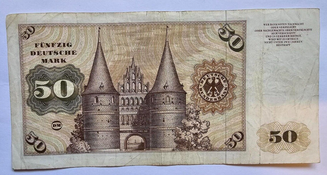 50 DEUTSCHE MARK FINE- BANKNOTE FROM WEST-GERMANY 1960