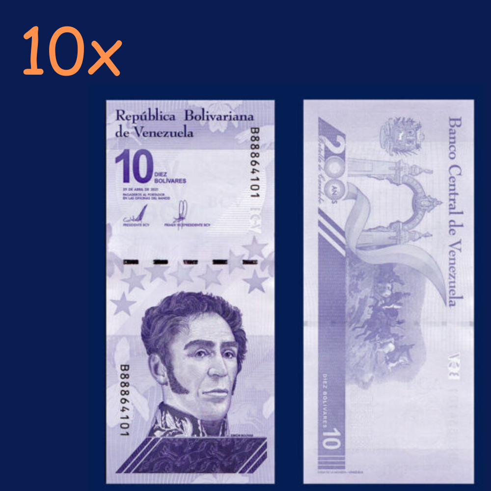 10 Banknotes Venezuela 10 Million Bolivares Digitales Total 100M UNC 2021 - worldbanknote