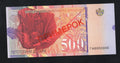 back of MACEDONIA   500 Denari UNC    SPECIMEN   /c2